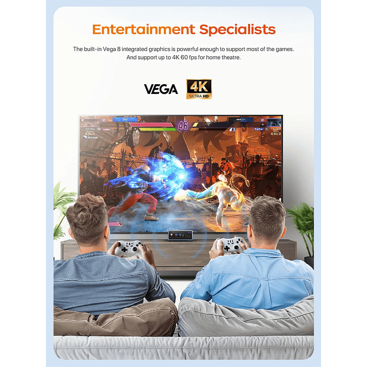 Mini PC PELADN WO4  con AMD Ryzen 7 5700U 16GB RAM DDR4 1TB SDD 8