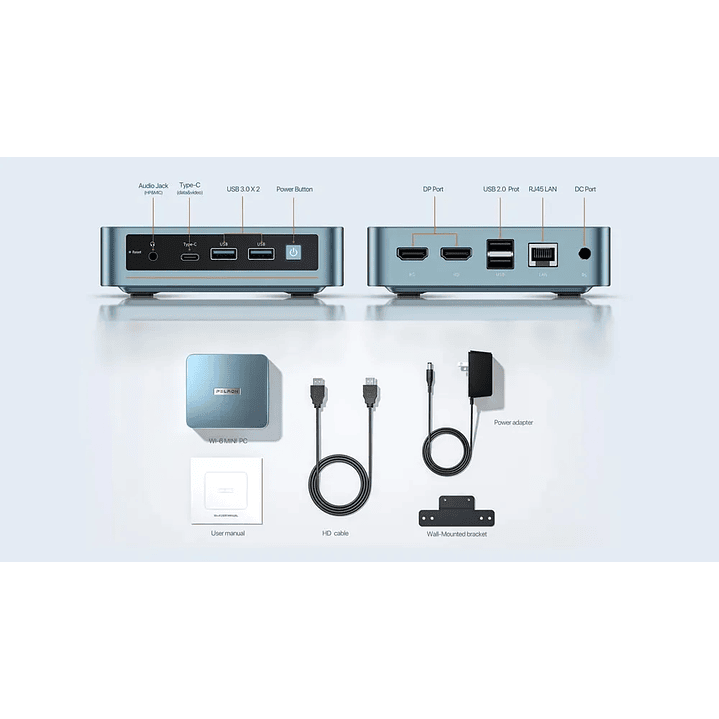 Mini PC PELADN WI-6 Intel N100 | 16GB RAM | 512GB SSD | Wi-Fi Dual | LAN Gigabit 8