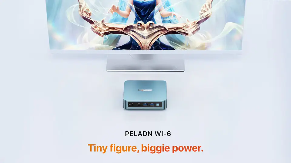 Mini PC PELADN WI-6 Intel N100 | 16GB RAM | 512GB SSD | Wi-Fi Dual | LAN Gigabit 14