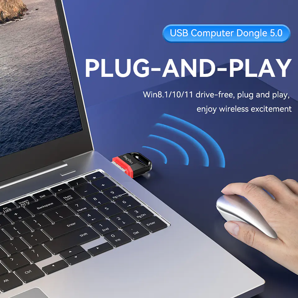 USB Bluetooth 5.0 VeggieG  | Conectividad inalámbrica para PC y laptop 3