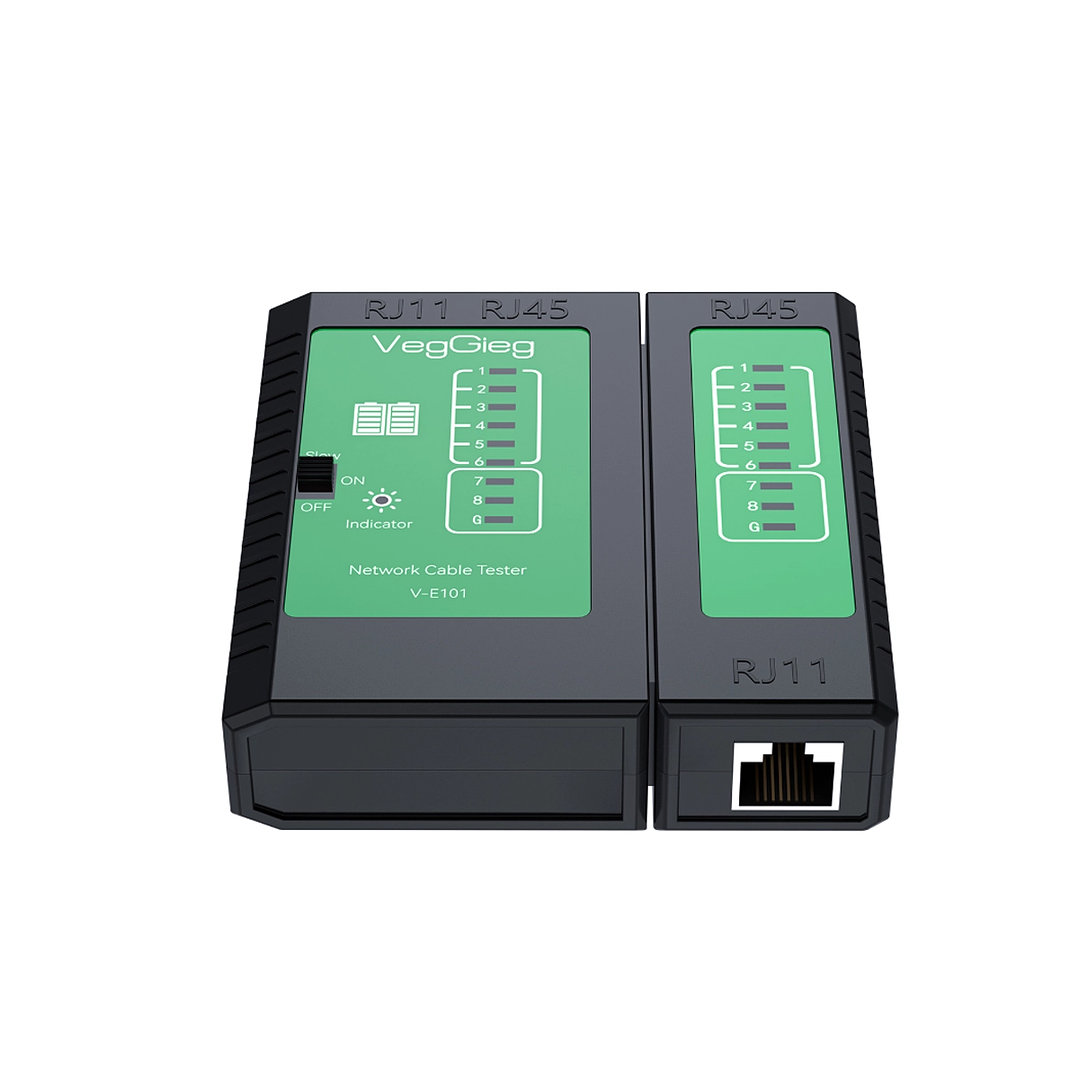 Tester de Cable VeggieG V-E102 | Verificador LAN RJ45/RJ11  1