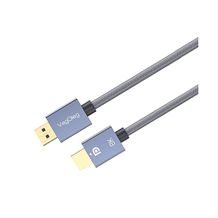 Cable DisplayPort 1.4 VeggieG  8K @ 60Hz / 4K @ 165Hz / 144Hz / 120Hz | 2m | Ultra rendimiento para gaming y diseño