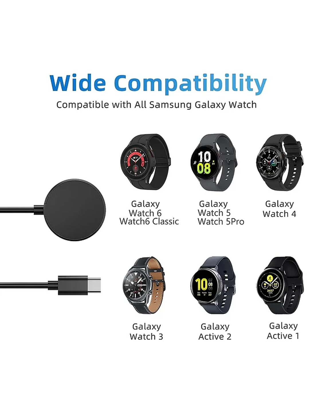 Cargador Magnético Para Samsung Galaxy Watch USB C 4