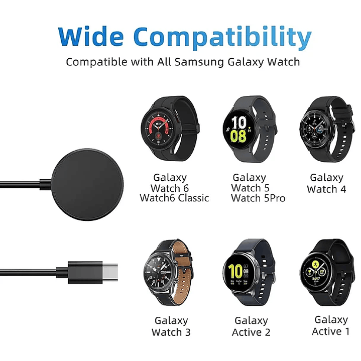 Cargador Magnético Para Samsung Galaxy Watch USB C 4
