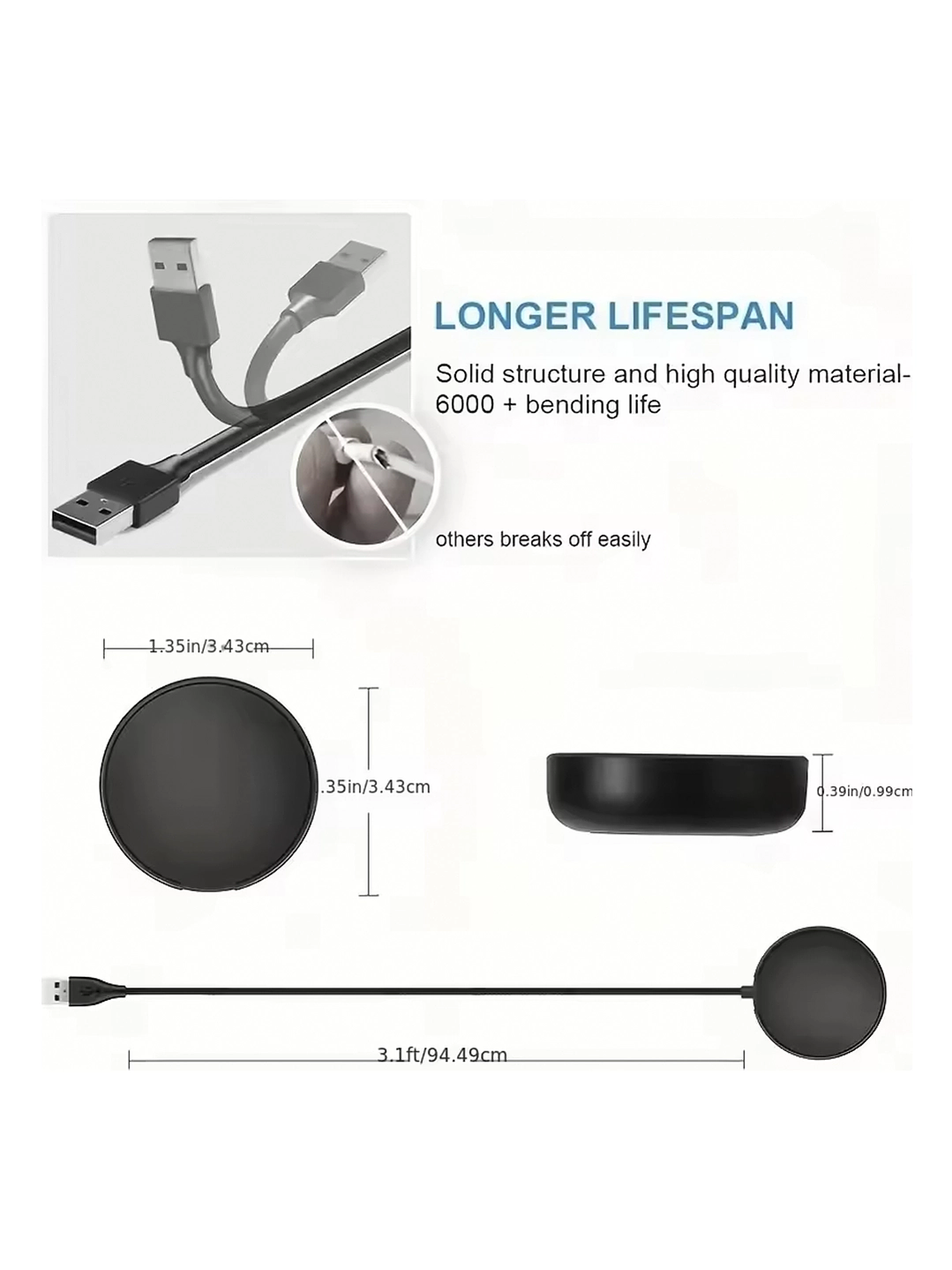 Cargador Magnético Para Samsung Galaxy Watch USB A 2