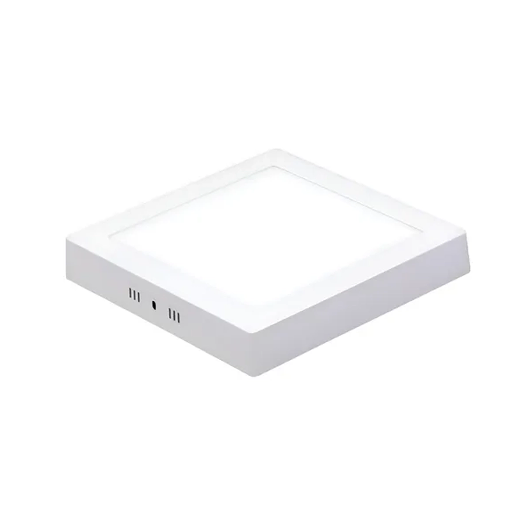 Foco Panel Led 24w Cuadrado 30x30cm Marco Blanco Sobrepuesto Luz Fria  1