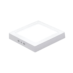 Foco Panel Led 24w Cuadrado 30x30cm Marco Blanco Sobrepuesto Luz Fria 
