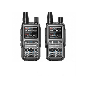 2 Radios Walkie Talkie Baofeng Mini 5r Dual Band Uhf Vhf - Verde - Vhf/uhf