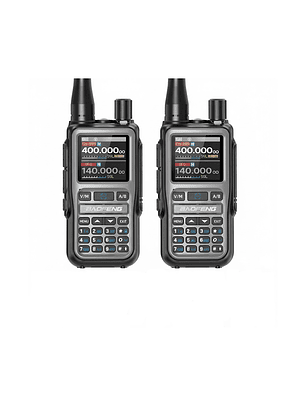 2 Radios Walkie Talkie Baofeng Mini 5r Dual Band Uhf Vhf - Verde - Vhf/uhf