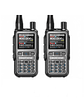2 Radios Walkie Talkie Baofeng Mini 5r Dual Band Uhf Vhf - Verde - Vhf/uhf - Miniatura 1