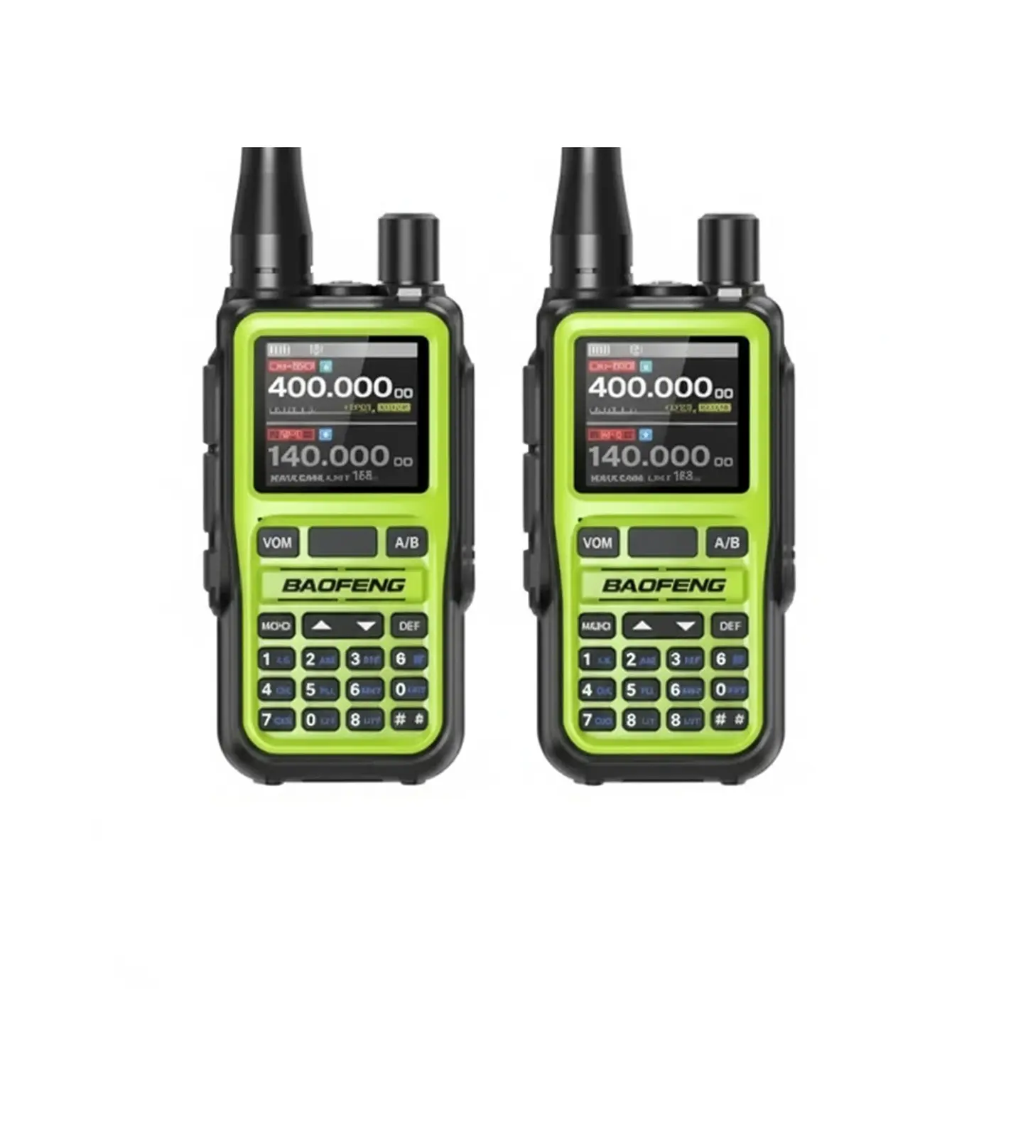 2 Radios Walkie Talkie Baofeng Mini 5r Dual Band Uhf Vhf - Verde - Vhf/uhf 2