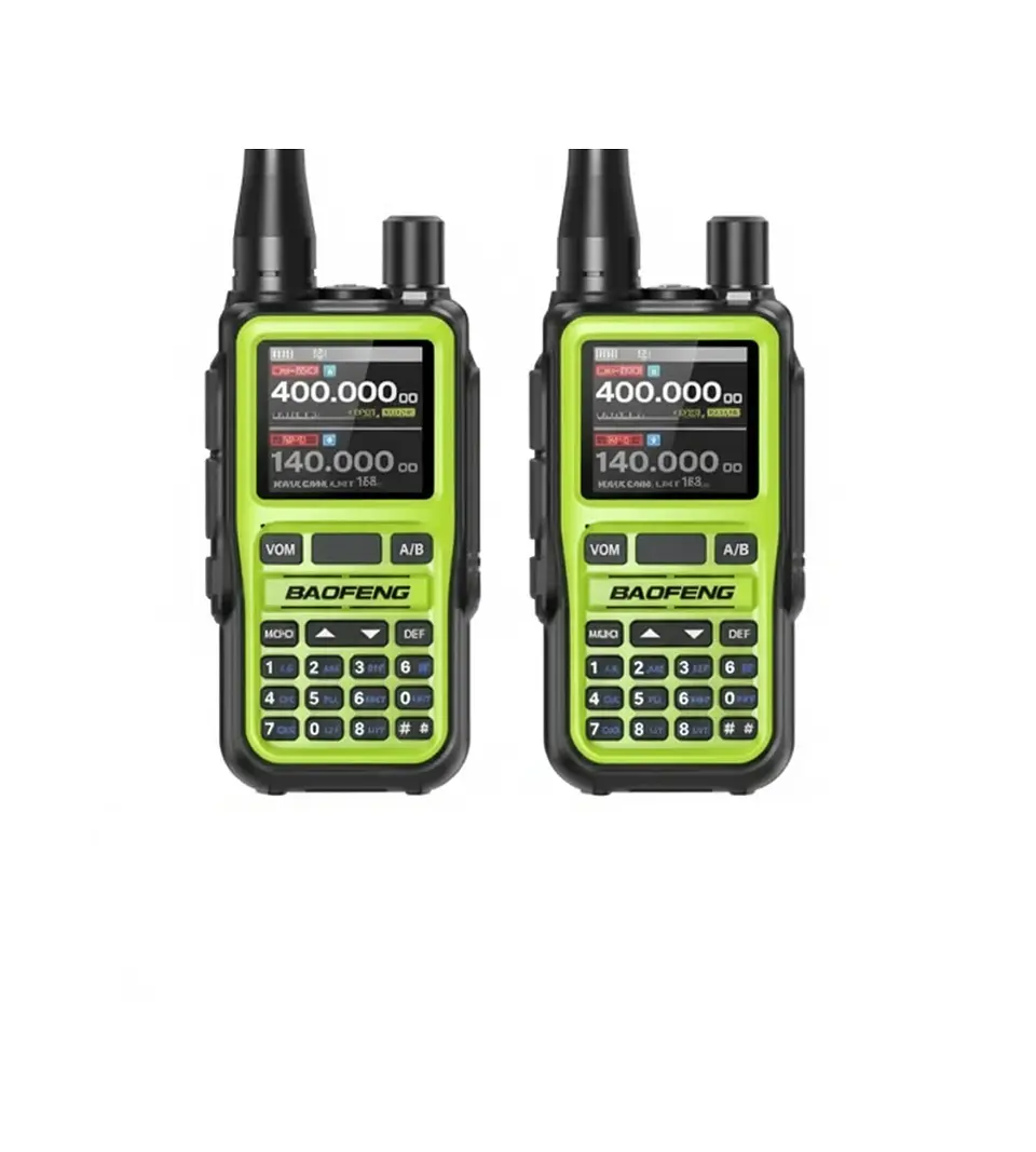 2 Radios Walkie Talkie Baofeng Mini 5r Dual Band Uhf Vhf - Verde - Vhf/uhf 2