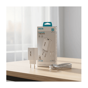 Cargador Para Android TIPO C 2.4A Carga Rápida Certificado Sec + Cable C Blanco