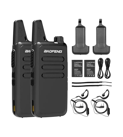 2 Radios Baofeng Walkie Talkies Uhf Portatil Camping Seguridad Bodegas Pmr Programable 16 Canales 400-470mhz Usb Tipo C Carga