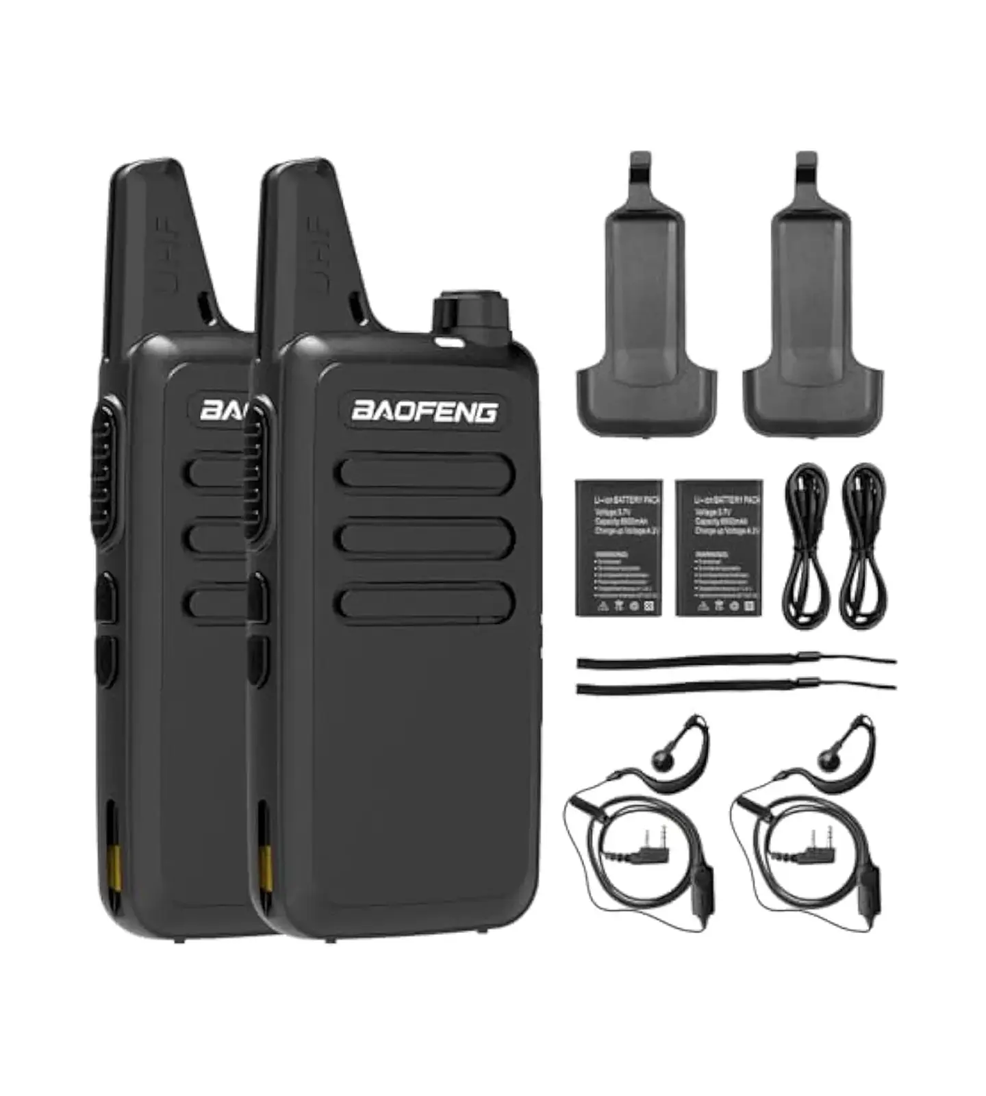 2 Radios Baofeng Walkie Talkies Uhf Portatil Camping Seguridad Bodegas Pmr Programable 16 Canales 400-470mhz Usb Tipo C Carga 1