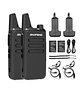 2 Radios Baofeng Walkie Talkies Uhf Portatil Camping Seguridad Bodegas Pmr Programable 16 Canales 400-470mhz Usb Tipo C Carga - Miniatura 1