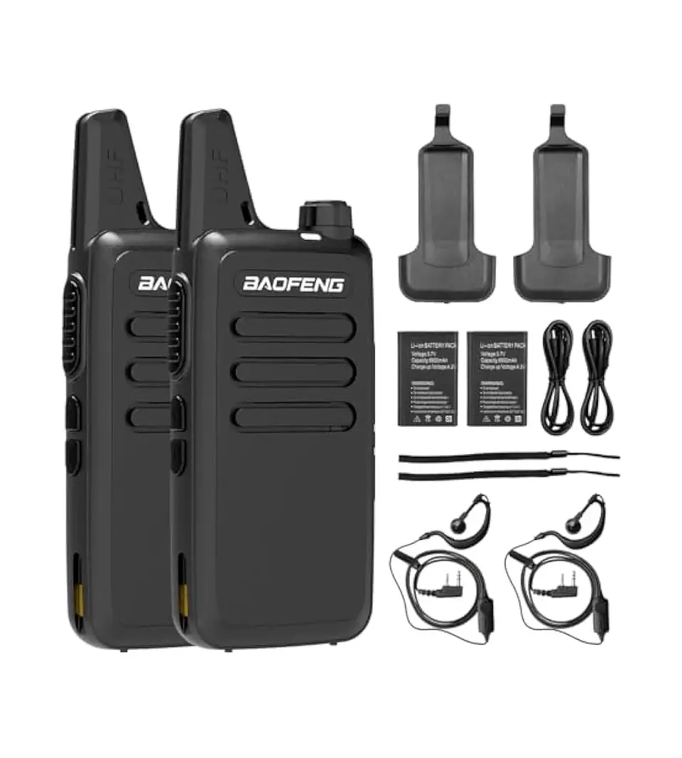 2 Radios Baofeng Walkie Talkies Uhf Portatil Camping Seguridad Bodegas Pmr Programable 16 Canales 400-470mhz Usb Tipo C Carga 1