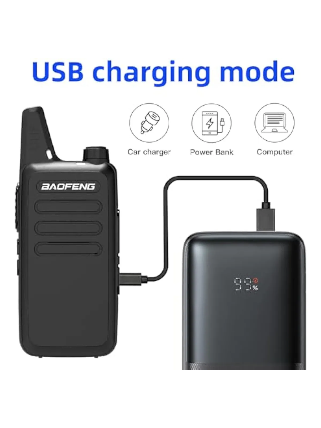 walkie talkie baofeng PMR pequeño y compacto // Camping, Deporte, Seguridad, Bodegas 2