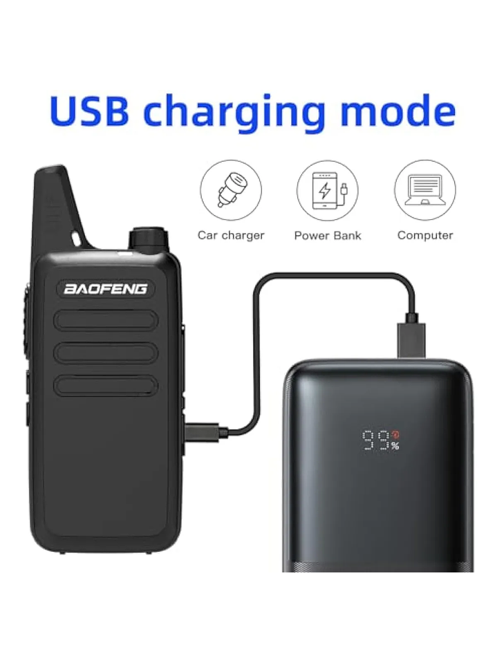 walkie talkie baofeng PMR pequeño y compacto // Camping, Deporte, Seguridad, Bodegas 2