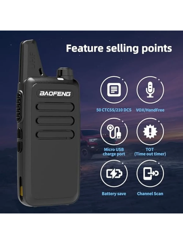 walkie talkie baofeng PMR pequeño y compacto // Camping, Deporte, Seguridad, Bodegas 4