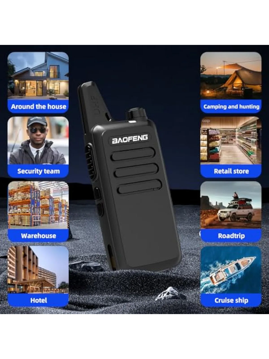 walkie talkie baofeng PMR pequeño y compacto // Camping, Deporte, Seguridad, Bodegas 7