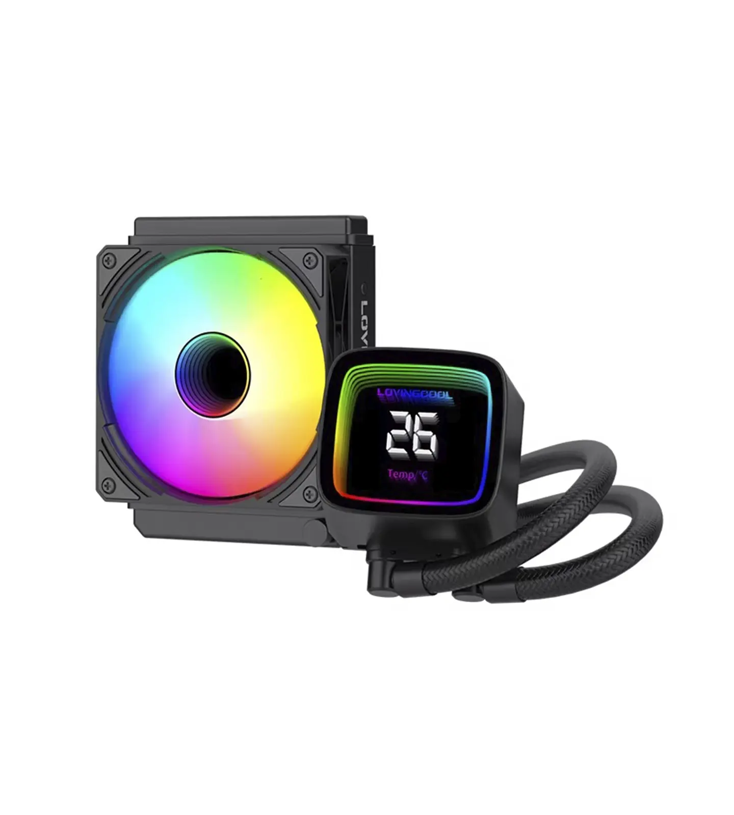 Aio refrigeracion liquida TDP 150W  120mm Con Pantalla De Temperatura ARgb Cpu Intel Amd  1
