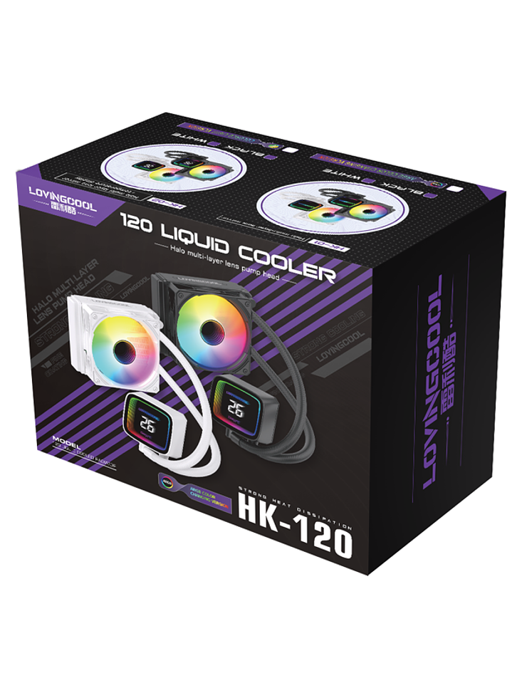 Aio 120mm Con Pantalla De Temperatura Rgb Cpu Intel Amd  3