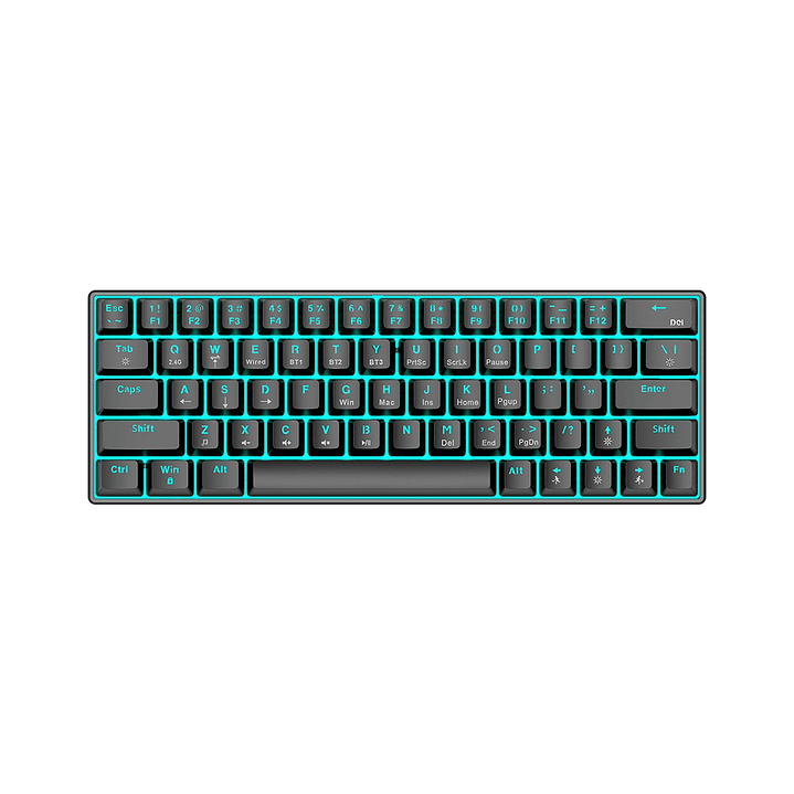 Teclado Mecánico T-WOLF T30 RGB 63 Teclas | Bluetooth + USB | Eje Verde | Compacto Gamer 2