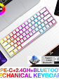 Teclado Mecánico T-WOLF T30 RGB 63 Teclas | Bluetooth + USB | Eje Verde | Compacto Gamer - Miniatura 3