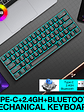 Teclado Mecánico T-WOLF T30 RGB 63 Teclas | Bluetooth + USB | Eje Verde | Compacto Gamer - Miniatura 4