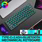 Teclado Mecánico T-WOLF T30 RGB 63 Teclas | Bluetooth + USB | Eje Verde | Compacto Gamer - Miniatura 4