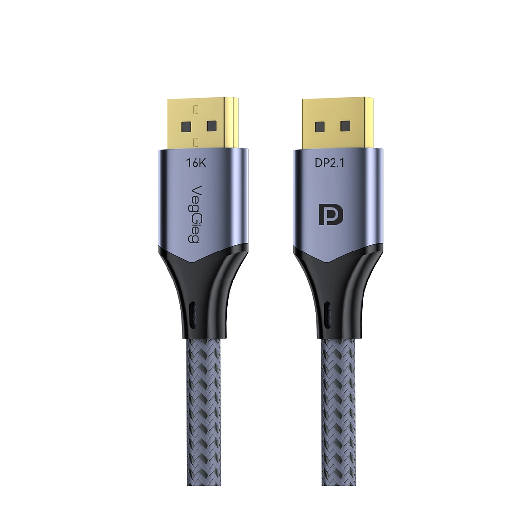 Cable Displayport Dp 2.1 16k 8k 4k 144hz/165hz/240hz  Veggieg reforzado trenzado HDR ARC 1