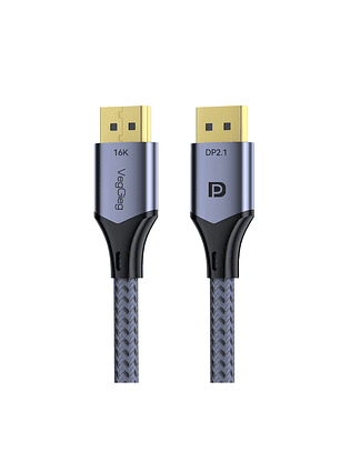 Cable Displayport Dp 2.1 16k 8k 4k 144hz/165hz/240hz  Veggieg reforzado trenzado HDR ARC