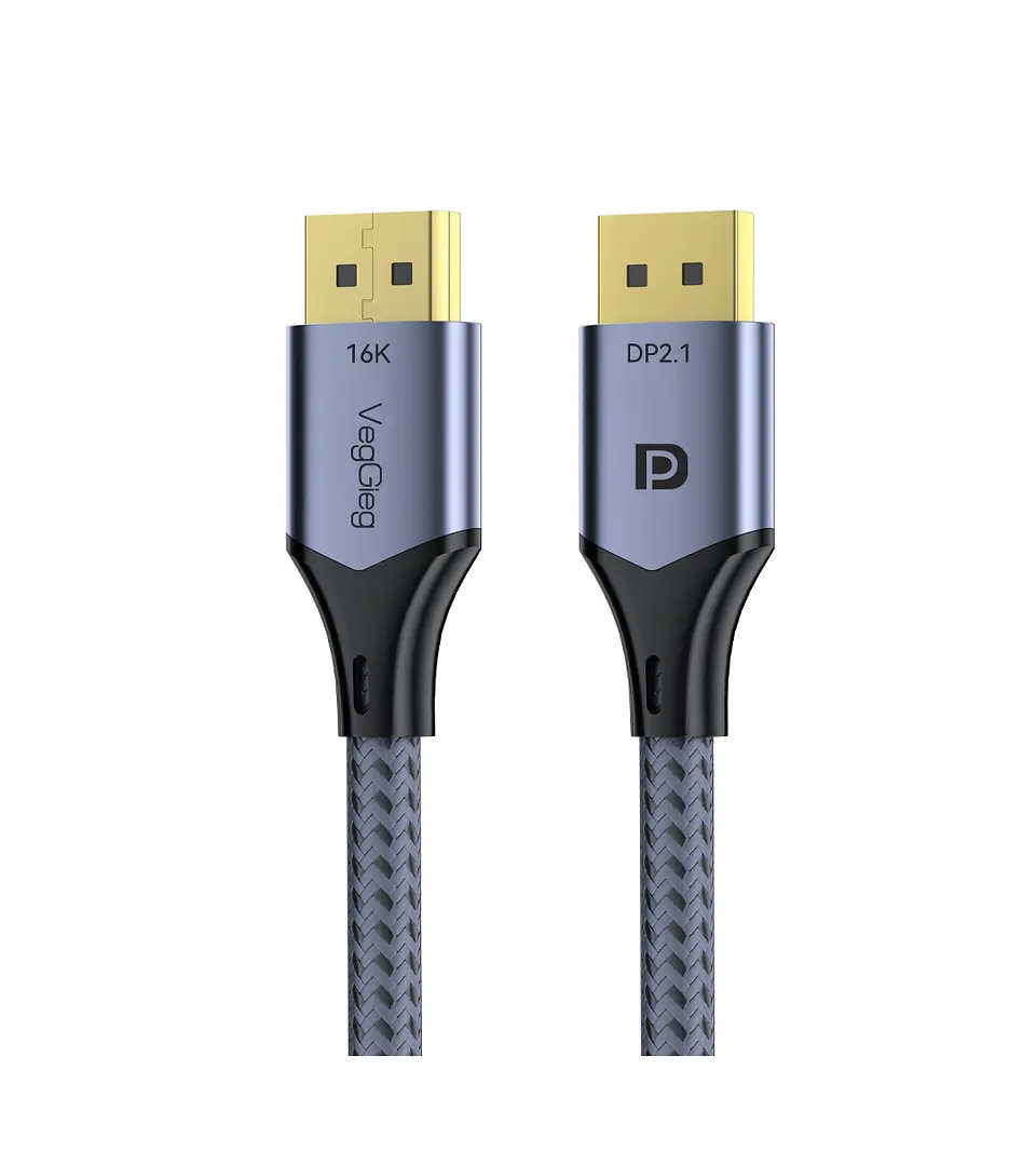Cable Displayport Dp 2.1 16k 8k 4k 144hz/165hz/240hz  Veggieg reforzado trenzado HDR ARC 1