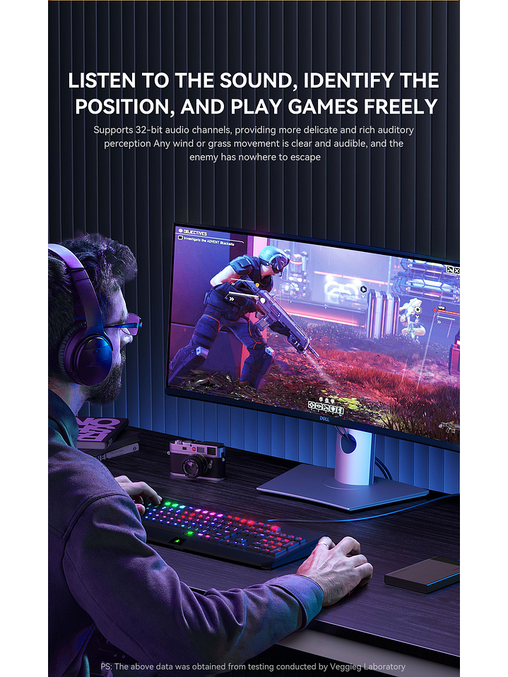 Cable Displayport Dp 2.1 16k 8k 4k 144hz/165hz/240hz  Veggieg reforzado trenzado HDR ARC 15