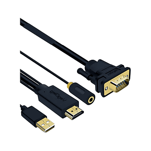 Cable Adaptador Conversor Hdmi A Vga Audio Usb Veggieg