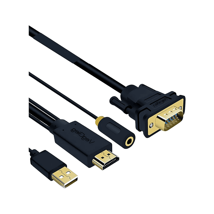 Cable Adaptador Conversor Hdmi A Vga Audio Usb Veggieg 1