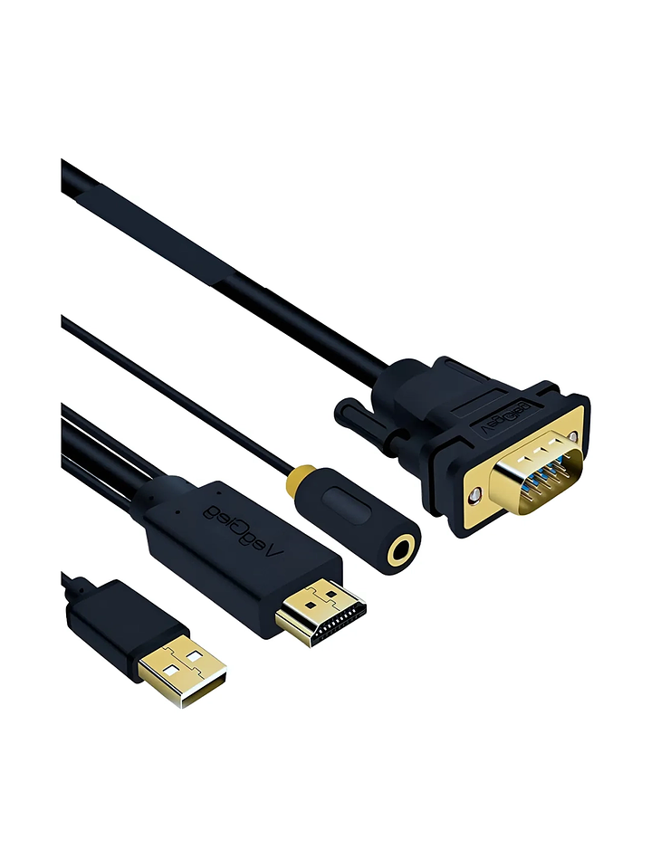 Cable Adaptador Conversor Hdmi A Vga Audio Usb Veggieg 1