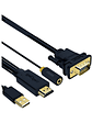 Cable Adaptador Conversor Hdmi A Vga Audio Usb Veggieg - Miniatura 1
