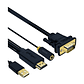 Cable Adaptador Conversor Hdmi A Vga Audio Usb Veggieg - Miniatura 1