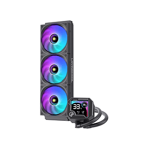Refrigeración Líquida Cooler Gaming AIO  360mm Argb Ak-3 Lovingcool Negro pantalla digital