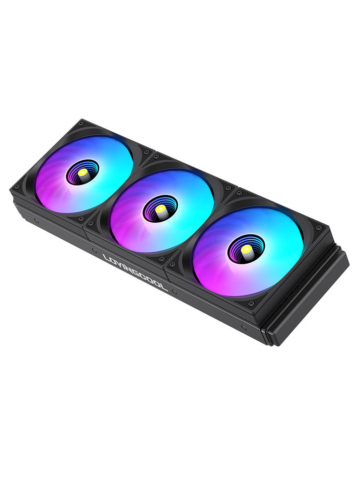Refrigeración Líquida Cooler Gaming AIO  360mm Argb Ak-3 Lovingcool Negro pantalla digital 3