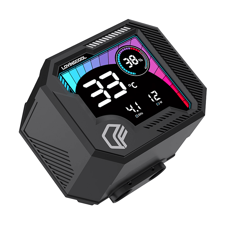 Refrigeración Líquida Cooler Gaming AIO  360mm Argb Ak-3 Lovingcool Negro pantalla digital 2