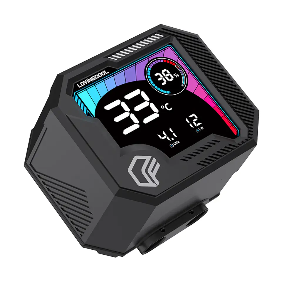 Refrigeración Líquida Cooler Gaming AIO  360mm Argb Ak-3 Lovingcool Negro pantalla digital 2