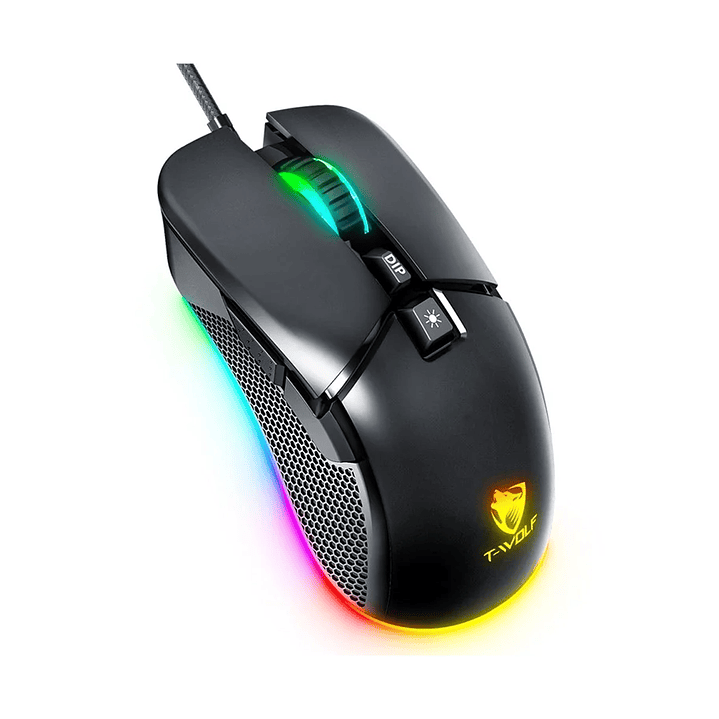 Mouse Gamer T-wolf G590 Rgb, 7200 Dpi,7 Botones Programables por software  1