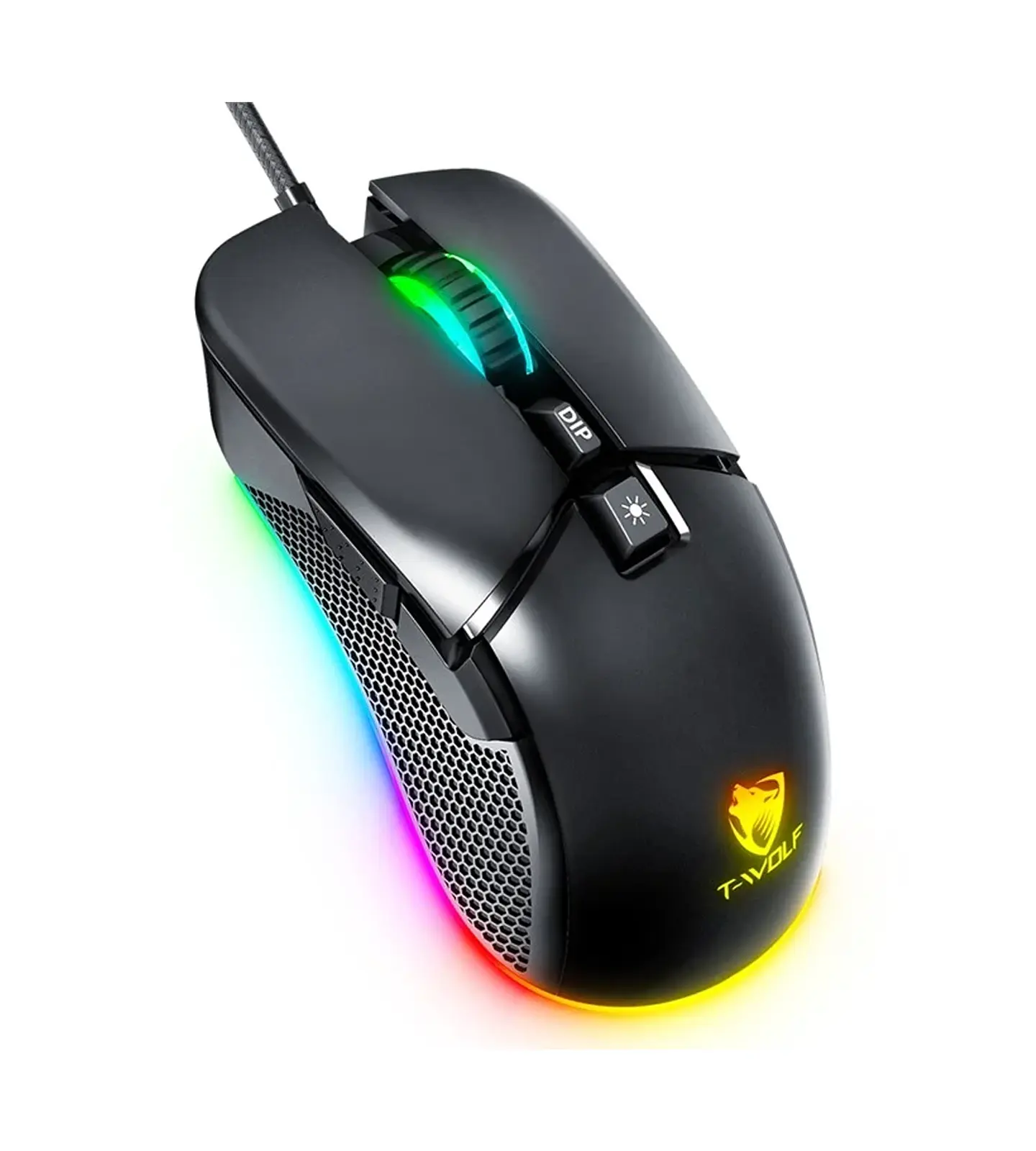 Mouse Gamer T-wolf G590 Rgb, 7200 Dpi,7 Botones Programables por software  1