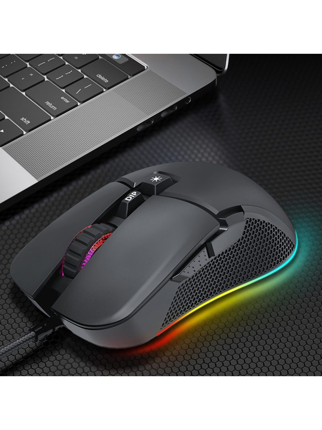 Mouse Gamer T-wolf G590 Rgb, 7200 Dpi,7 Botones Programables por software  3