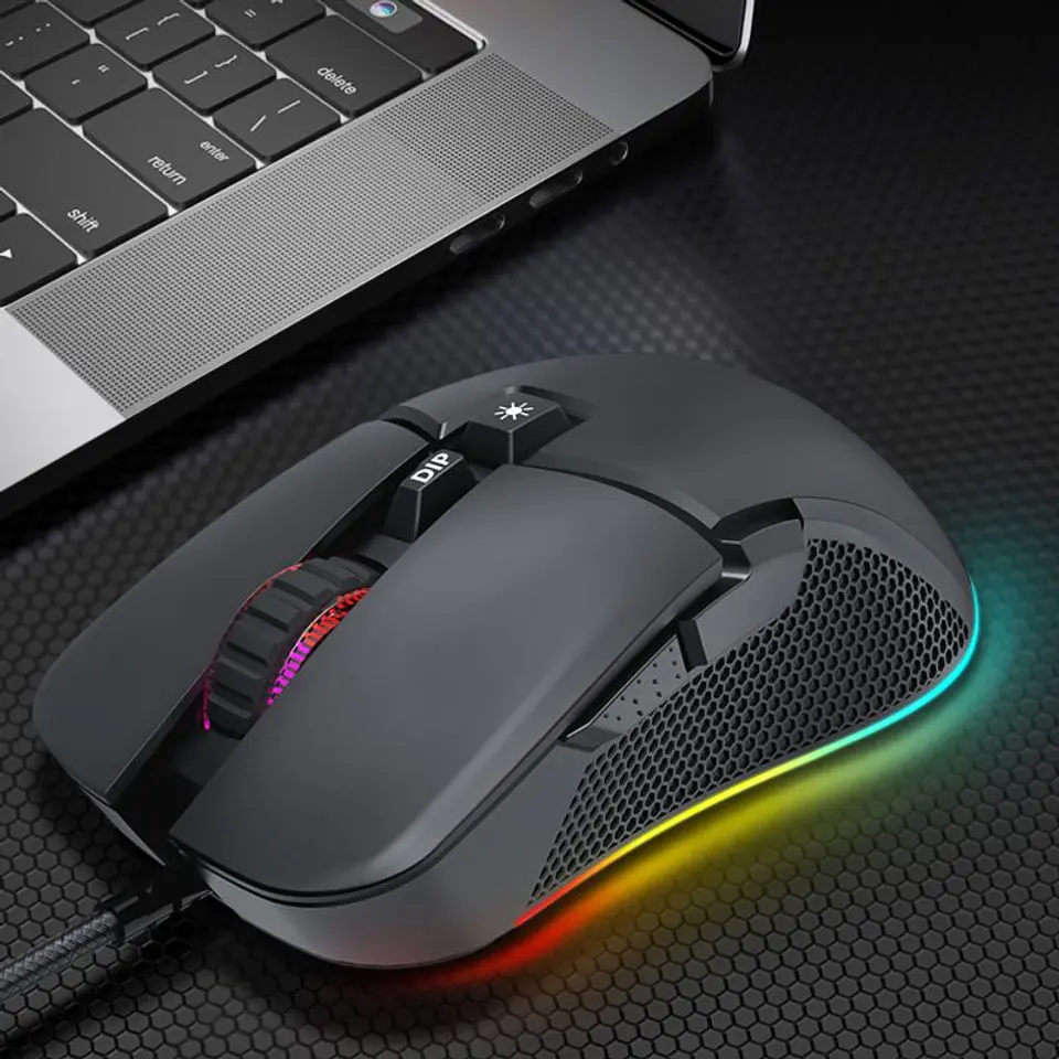 Mouse Gamer T-wolf G590 Rgb, 7200 Dpi,7 Botones Programables por software  3