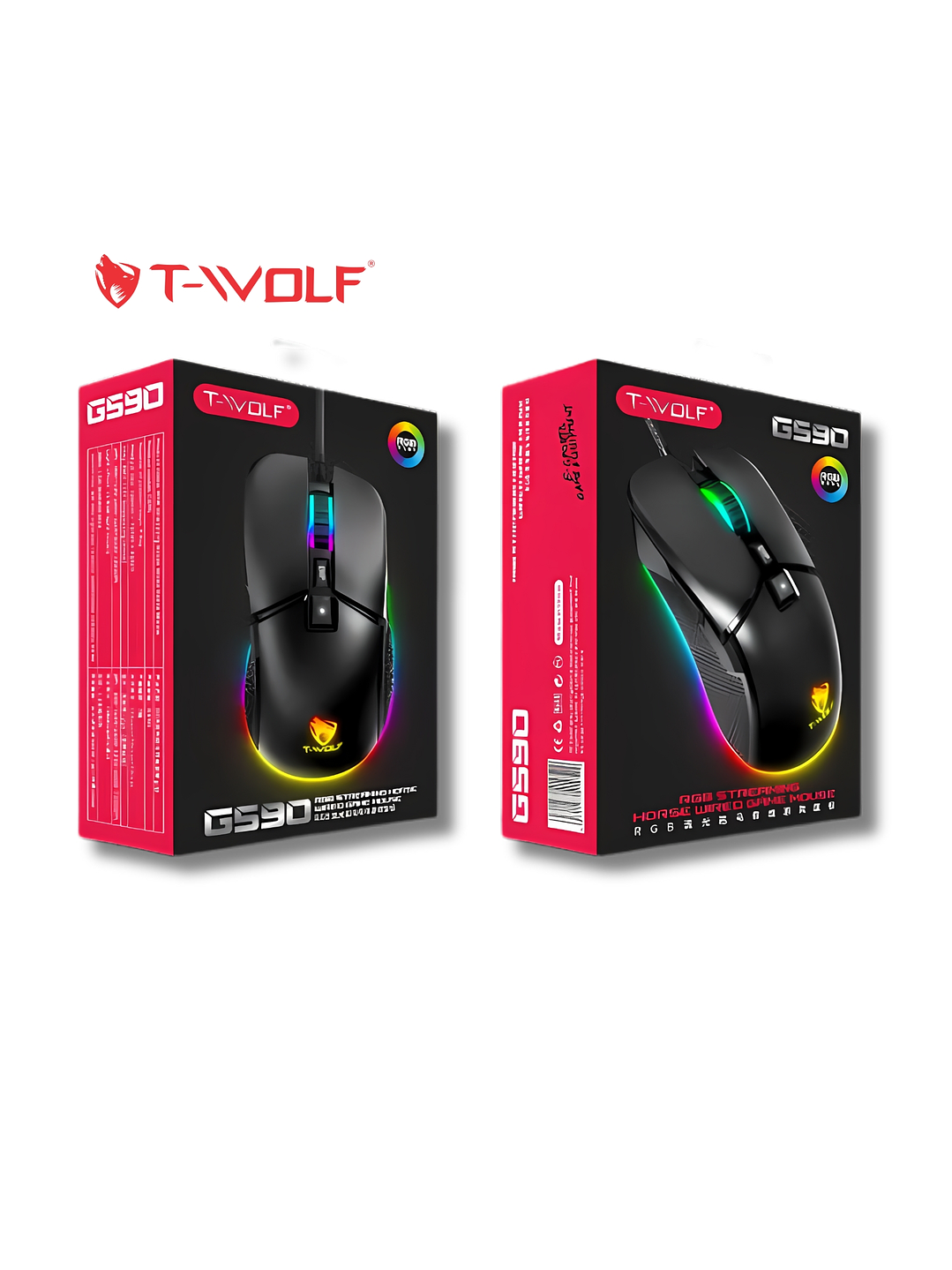 Mouse Gamer T-wolf G590 Rgb, 7200 Dpi,7 Botones Programables por software  6