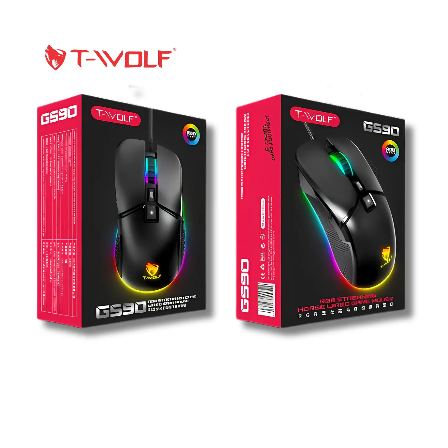 Mouse Gamer T-wolf G590 Rgb, 7200 Dpi,7 Botones Programables por software  6